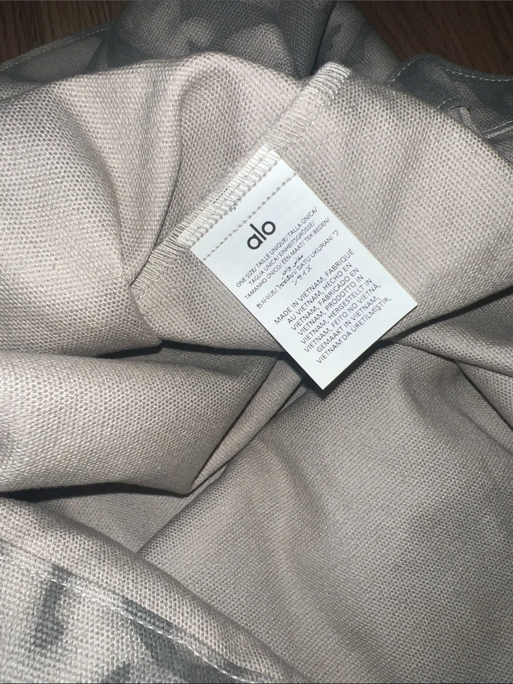 ALO Yoga Gray Tie-Dye Tote - Large Canvas Weekend Bag